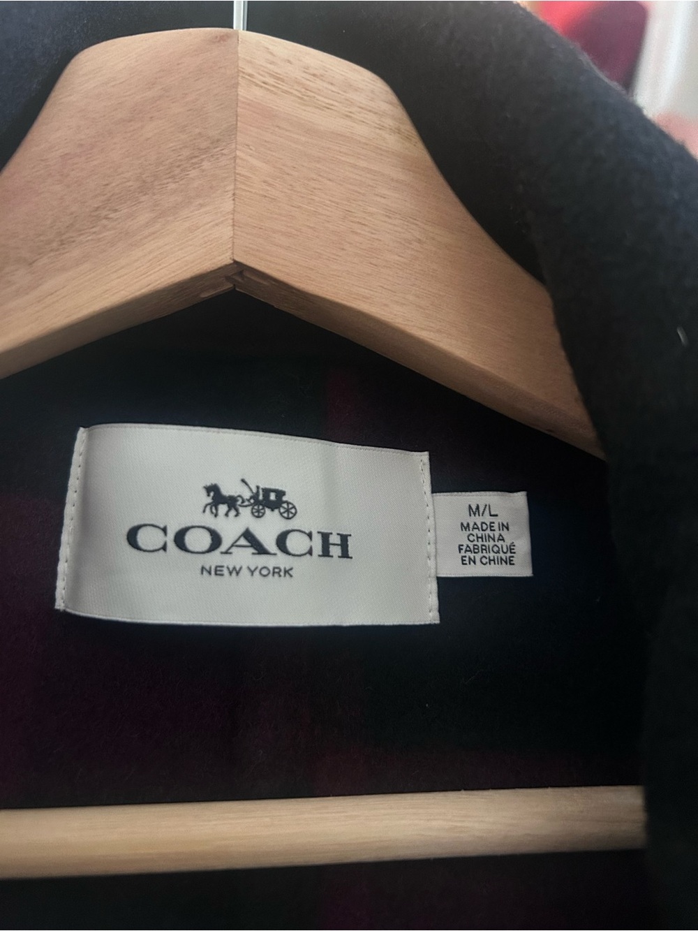Coach Black Wool Cape Coat with Toggle Closures - Picture 4 of 6